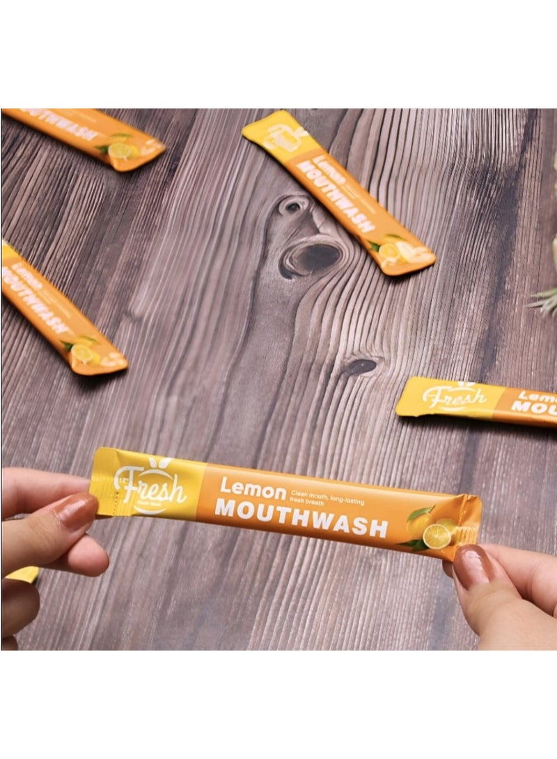 Fresh. Fresh Lemon Refreshing Mouthwash 10ml*20 Pieces - Image 2
